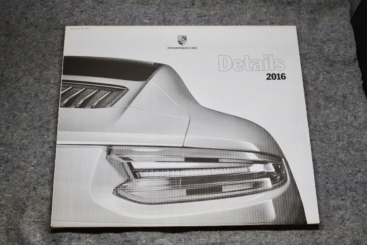 Official 2016 Porsche Details Calendar - new in package