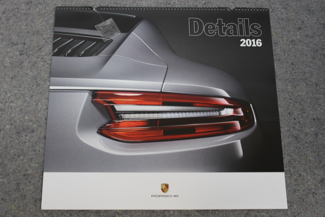 Official 2016 Porsche Details Calendar - new in package