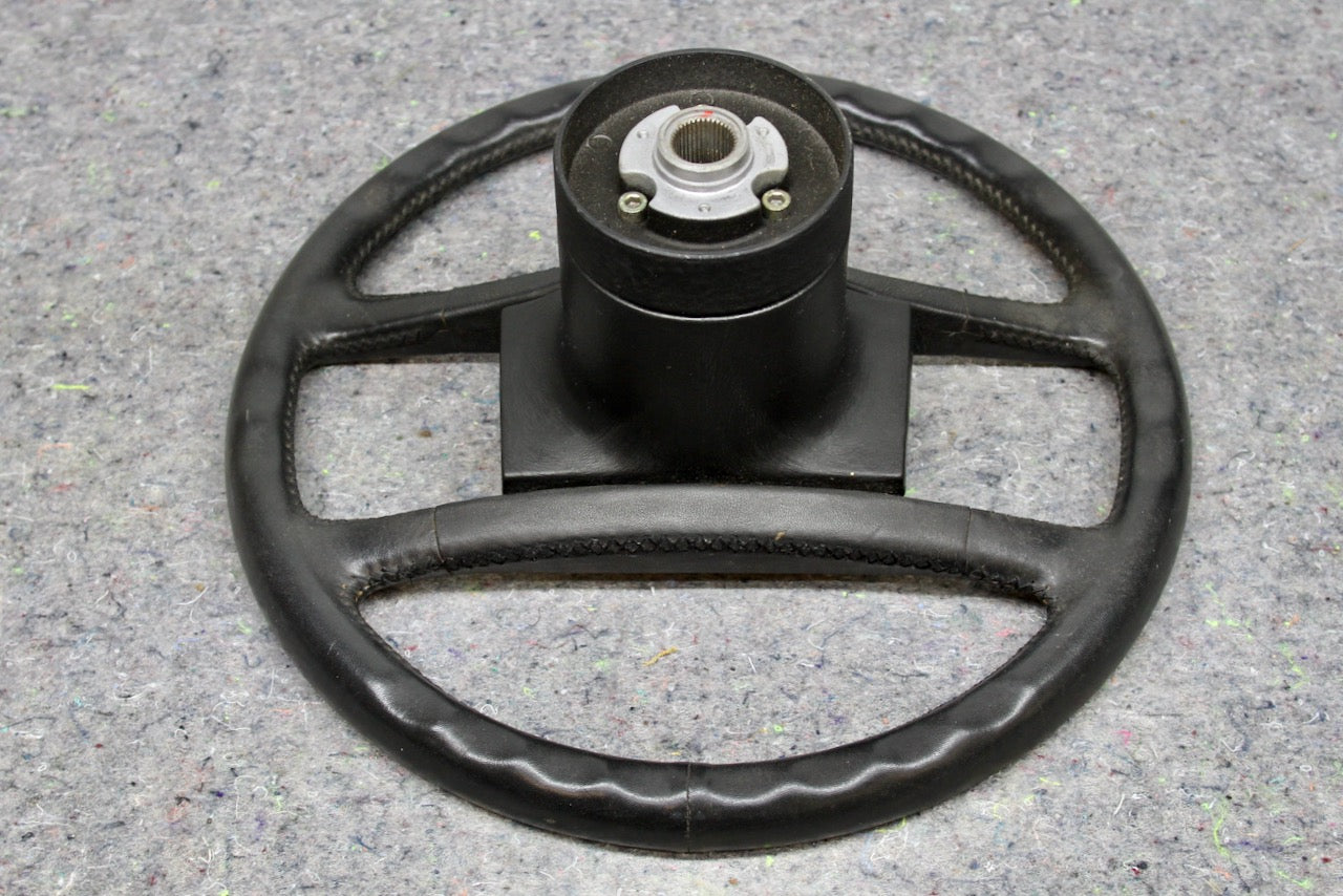 Porsche Leather Steering Wheel Black - 911/930 1984-89 #91134708408