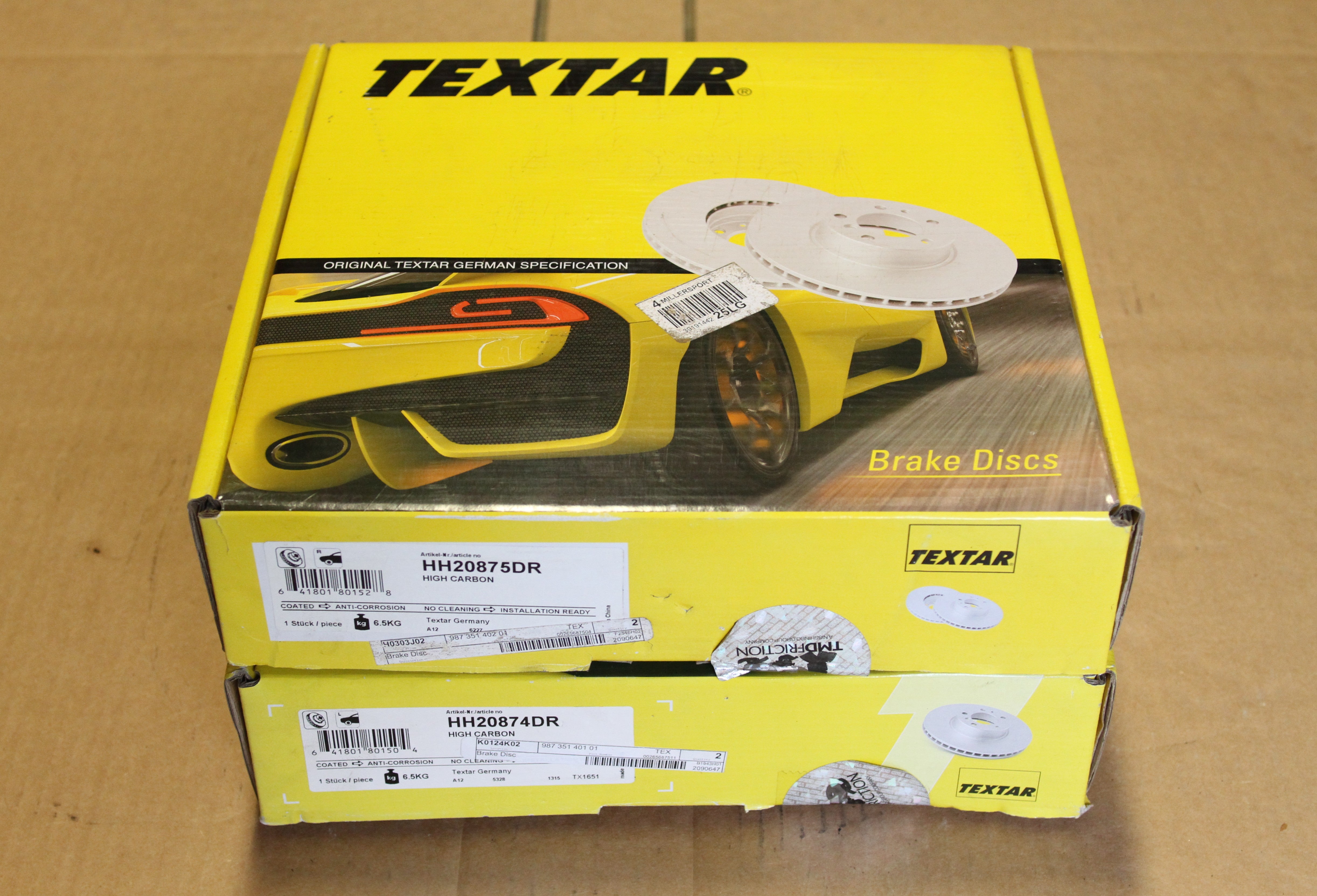 Porsche 2006-08 Boxster/Cayman Front Brake Rotor Set - New Textar
