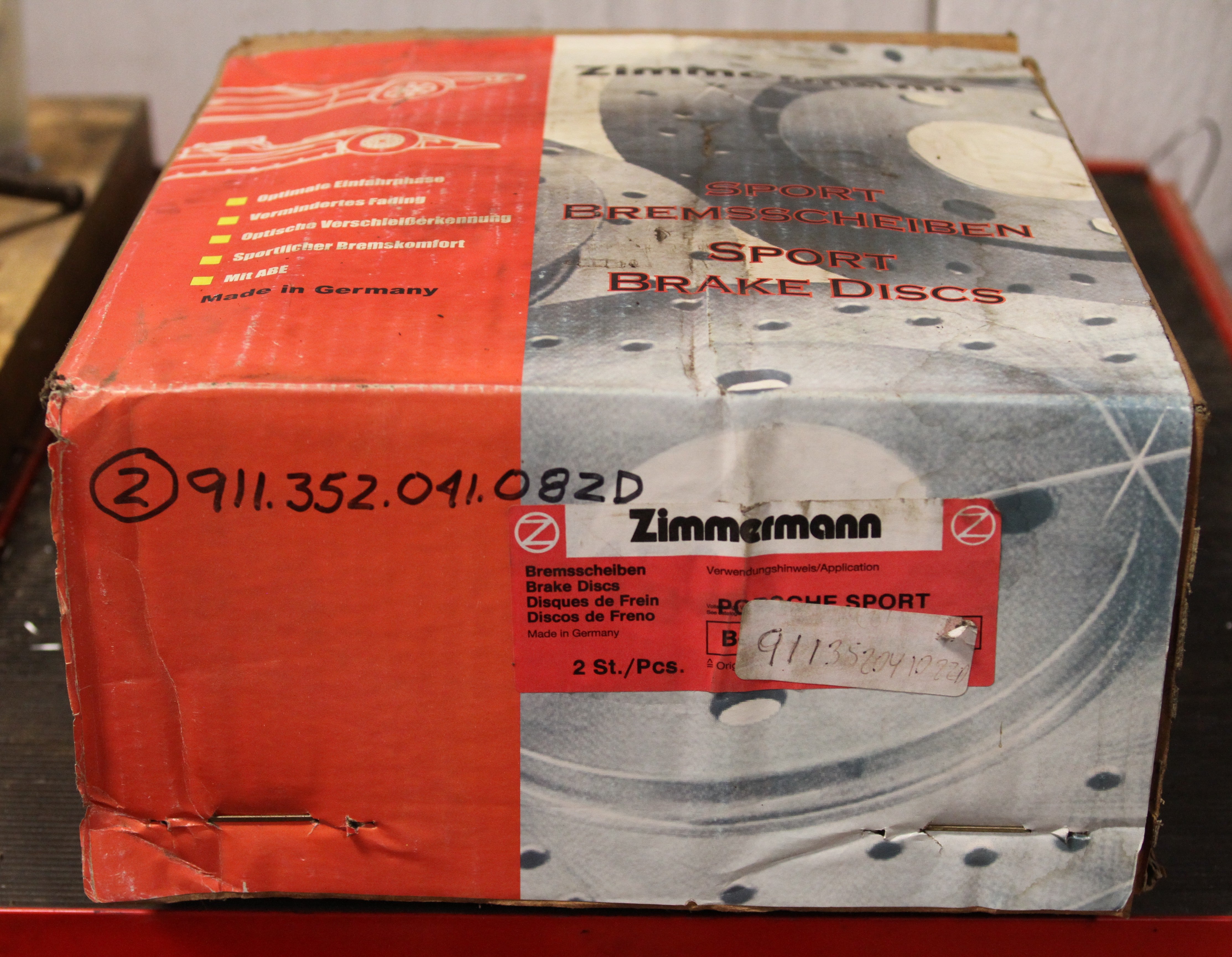 Porsche 911 Zimmerman Rear Brake Rotor Set 911-352-041-08